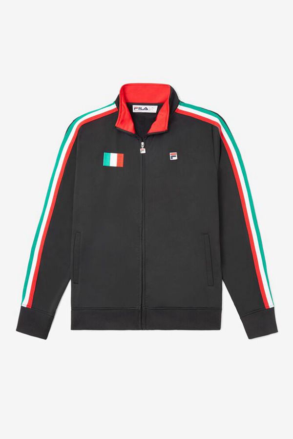 Chaquetas Fila Hombre Negras / Rojas - Italy Track - España 863279DOJ